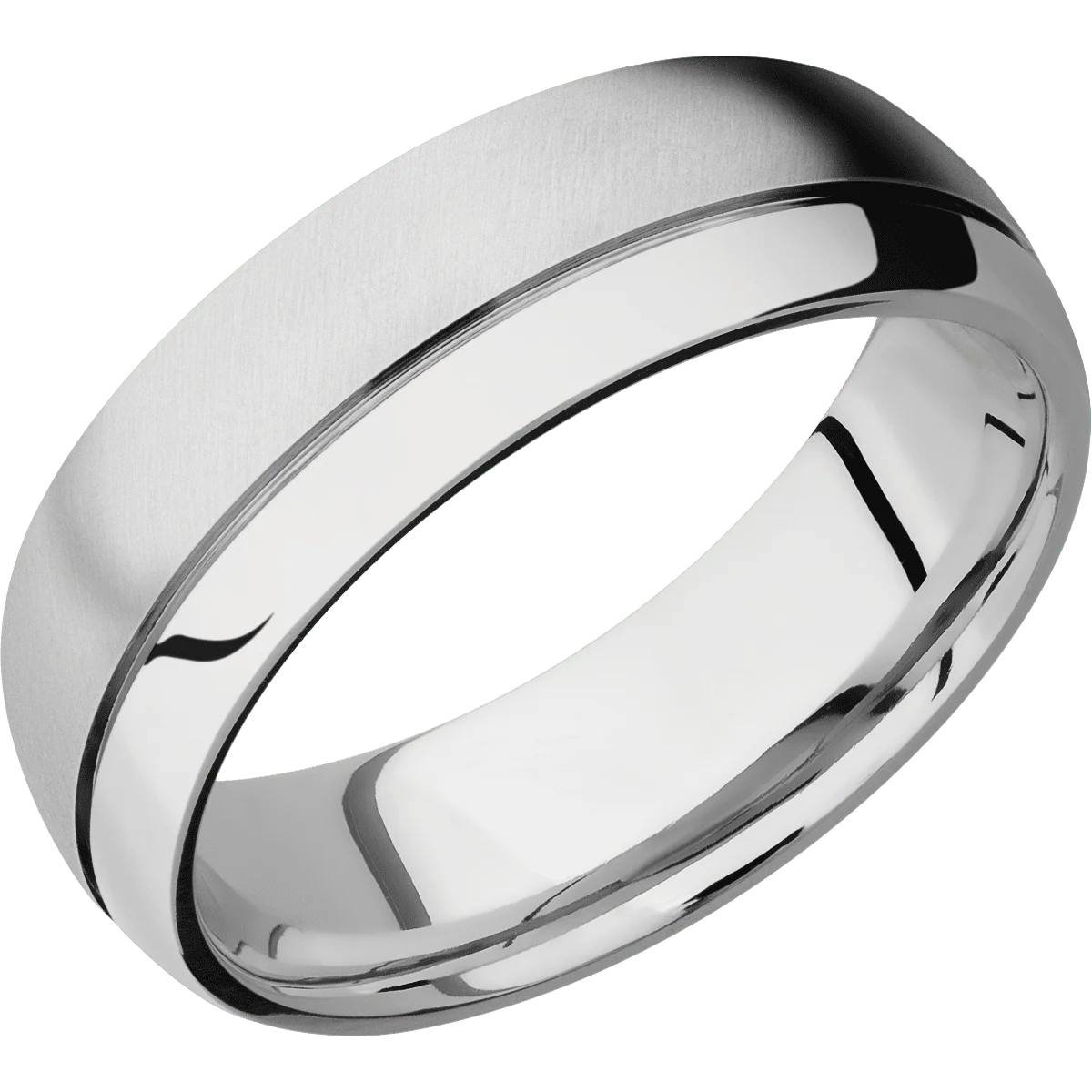 10K White Gold + Anglesatin , Polish Finish - Image 2