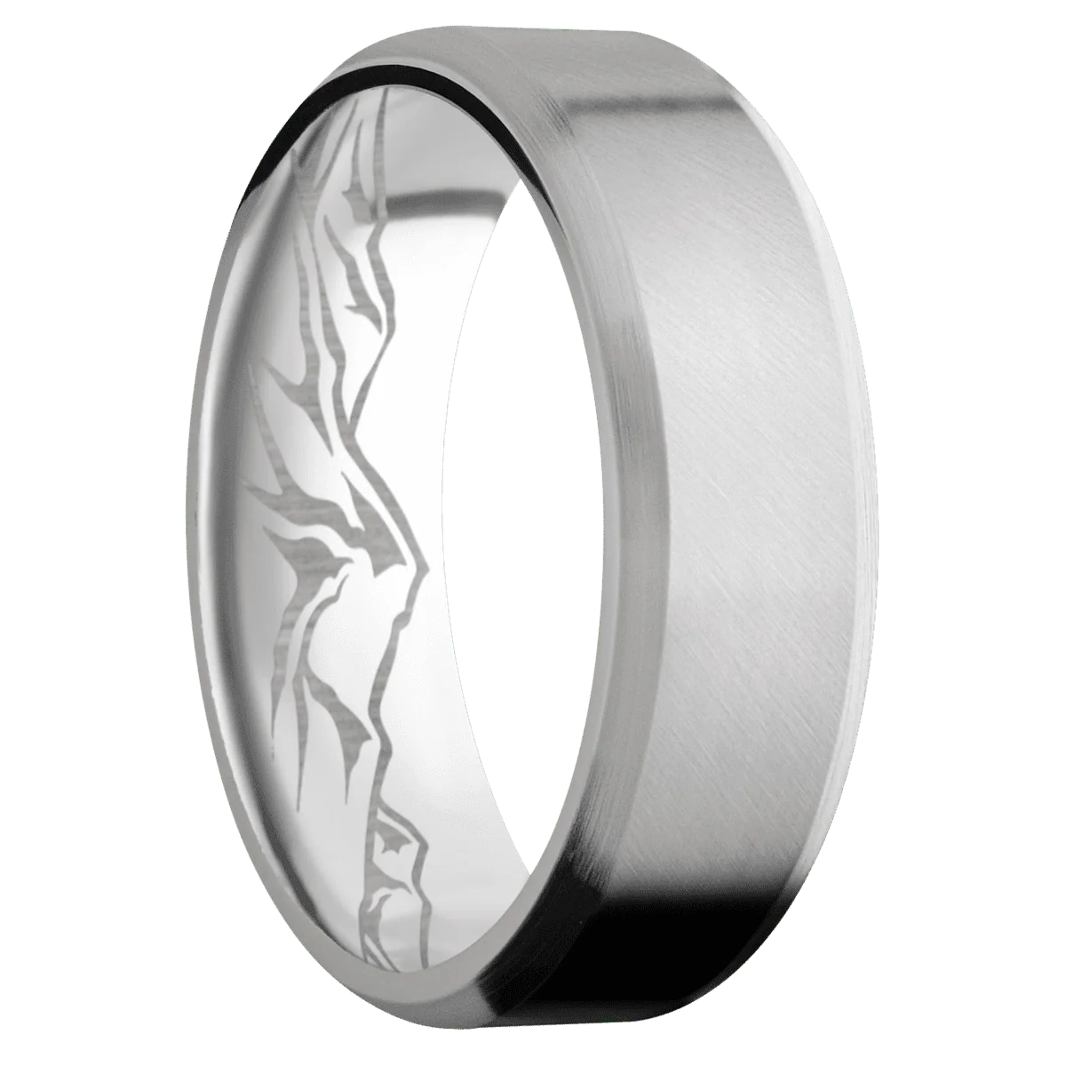 10K White Gold + Anglesatin , Satin Finish