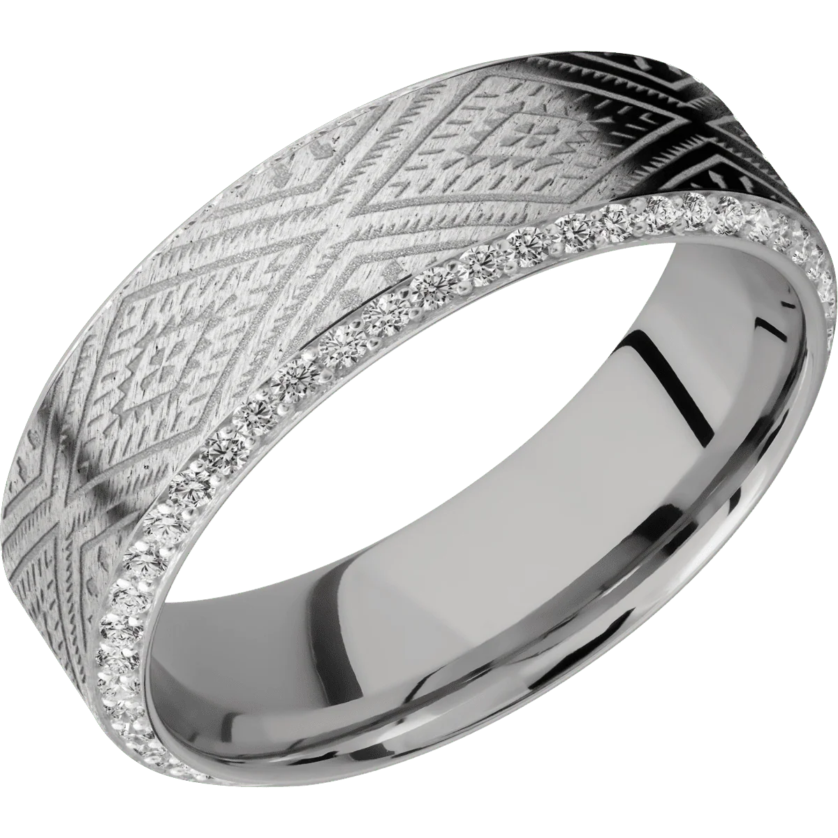 10K White Gold + Anglestone , Polish Finish - Image 2