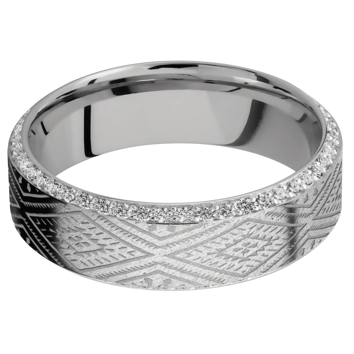 10K White Gold + Anglestone , Polish Finish - Image 3
