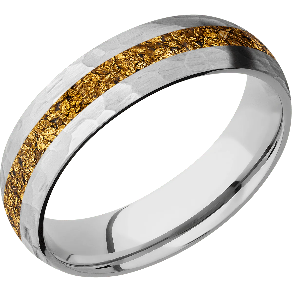 10K White Gold + Hammer Finish - Image 2