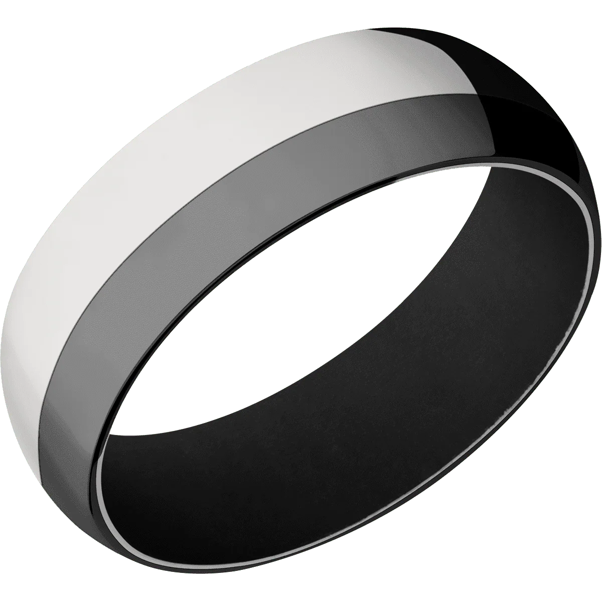 10K White Gold + Polish Finish + Black - Image 2