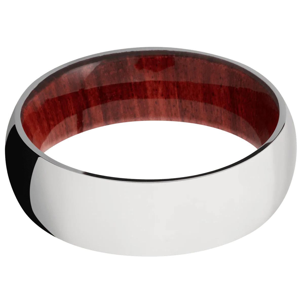 10K White Gold + Polish Finish + Red Heart - Image 3