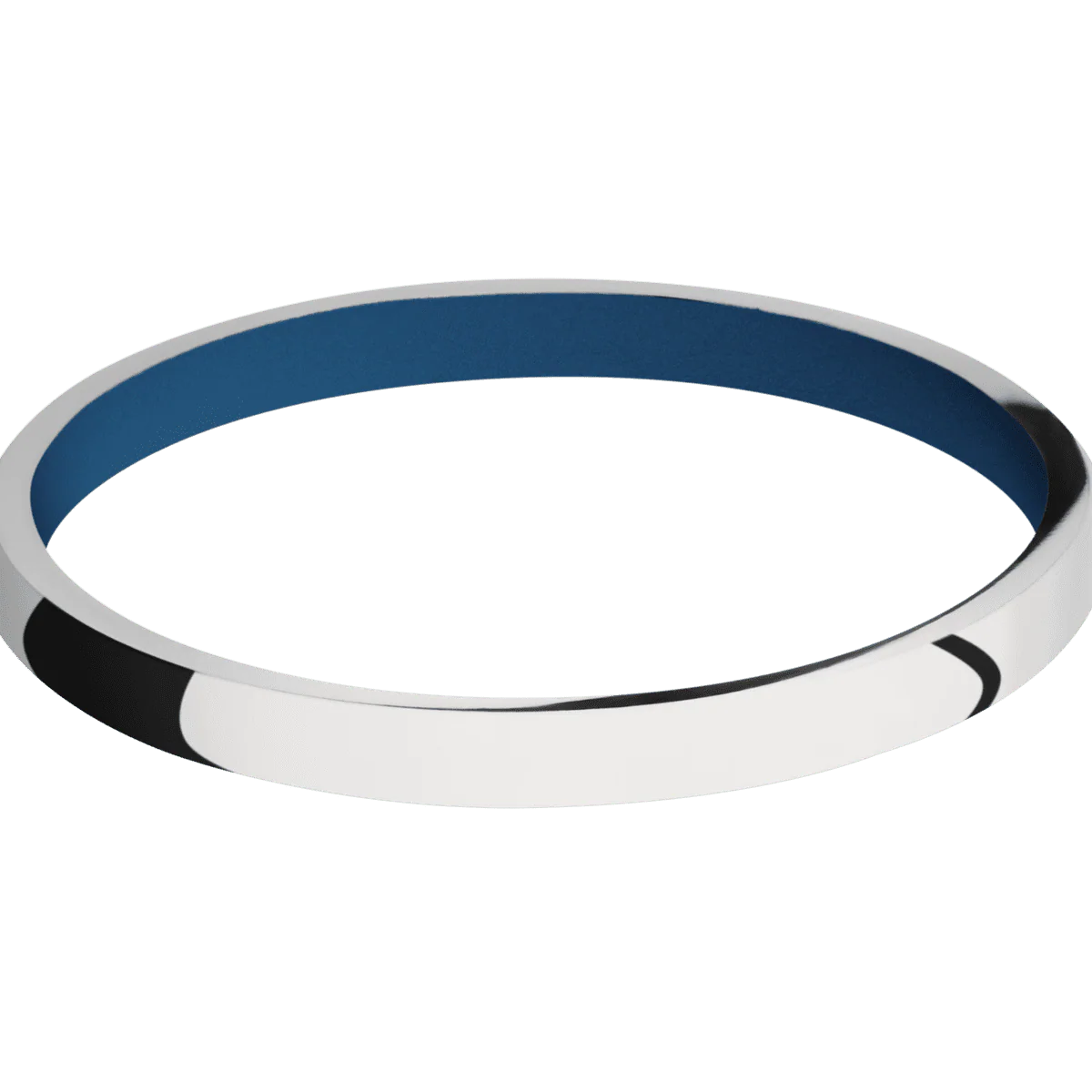 10K White Gold + Polish Finish + Ridgeway Blue - Image 3