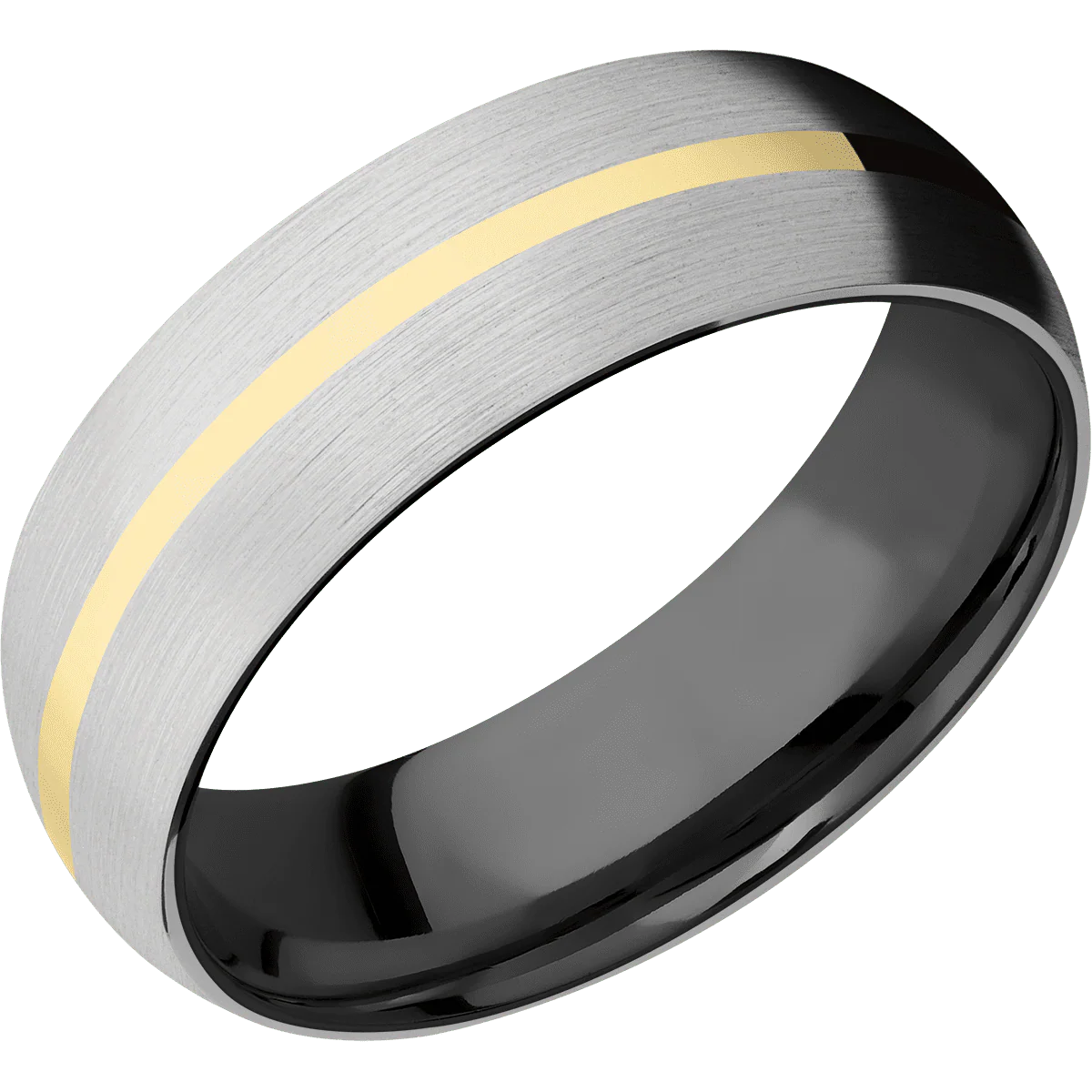 10K White Gold + Satin Finish + Zirconium - Image 2