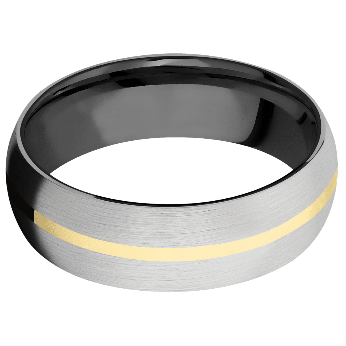 10K White Gold + Satin Finish + Zirconium - Image 3