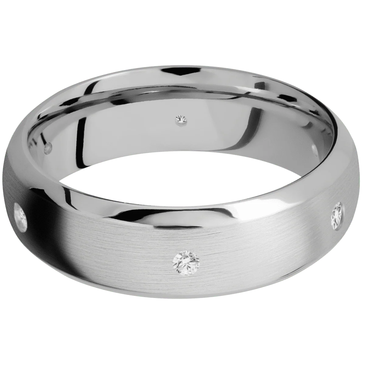 10K White Gold + Satin , Polish Finish - Image 3