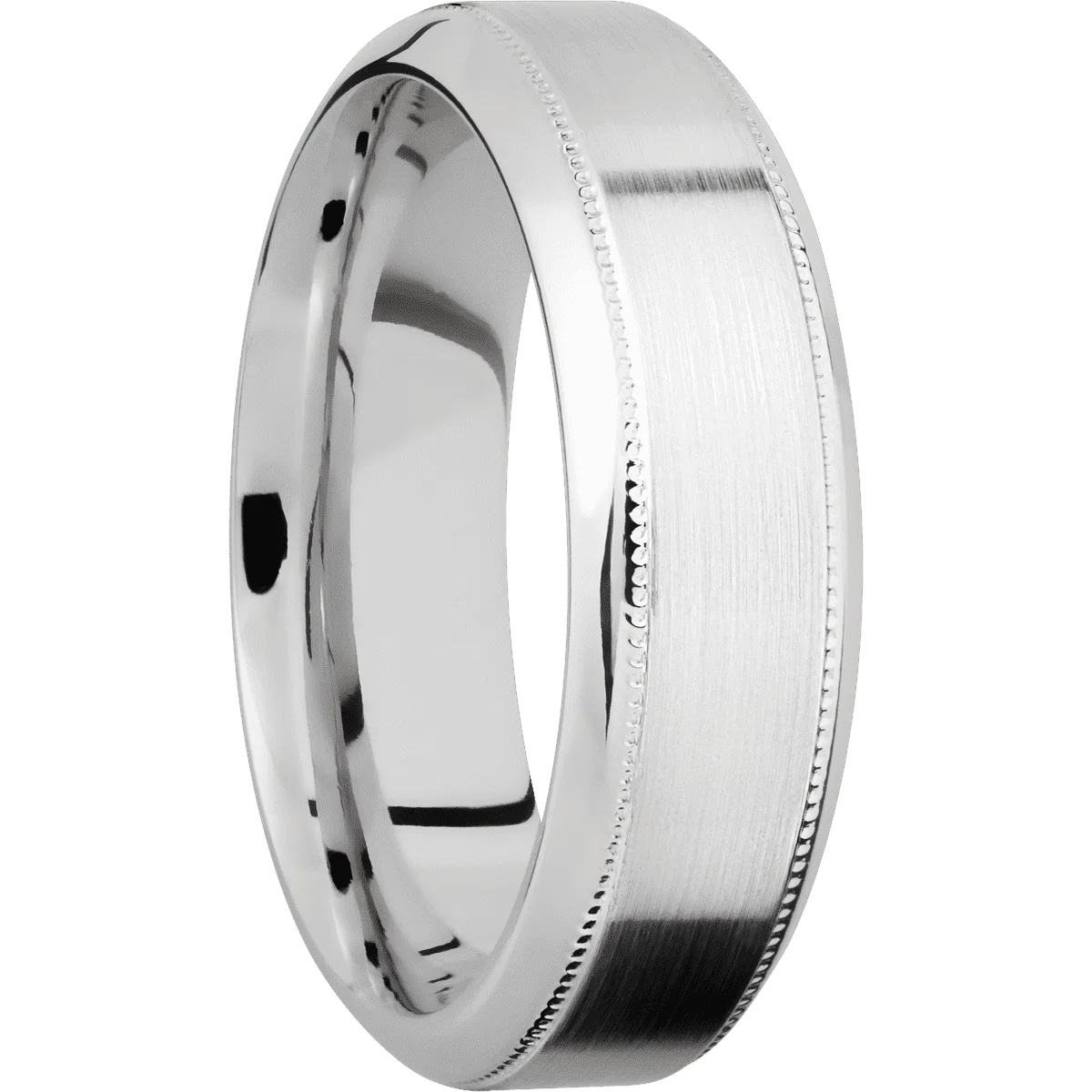 10K White Gold + Satin , Polish Finish