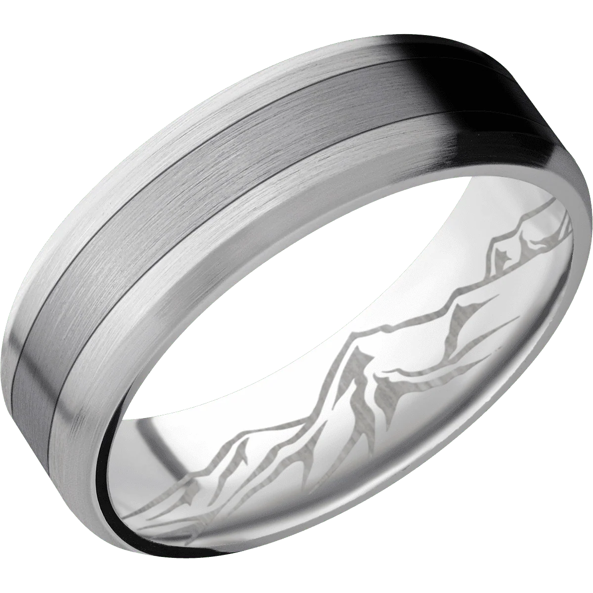 10K White Gold + Satin , Satin Finish - Image 2