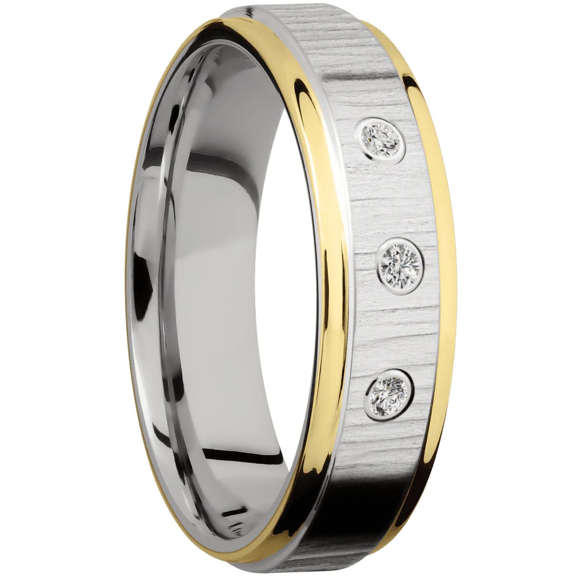 10K White Gold + Treebark1 , Polish Finish