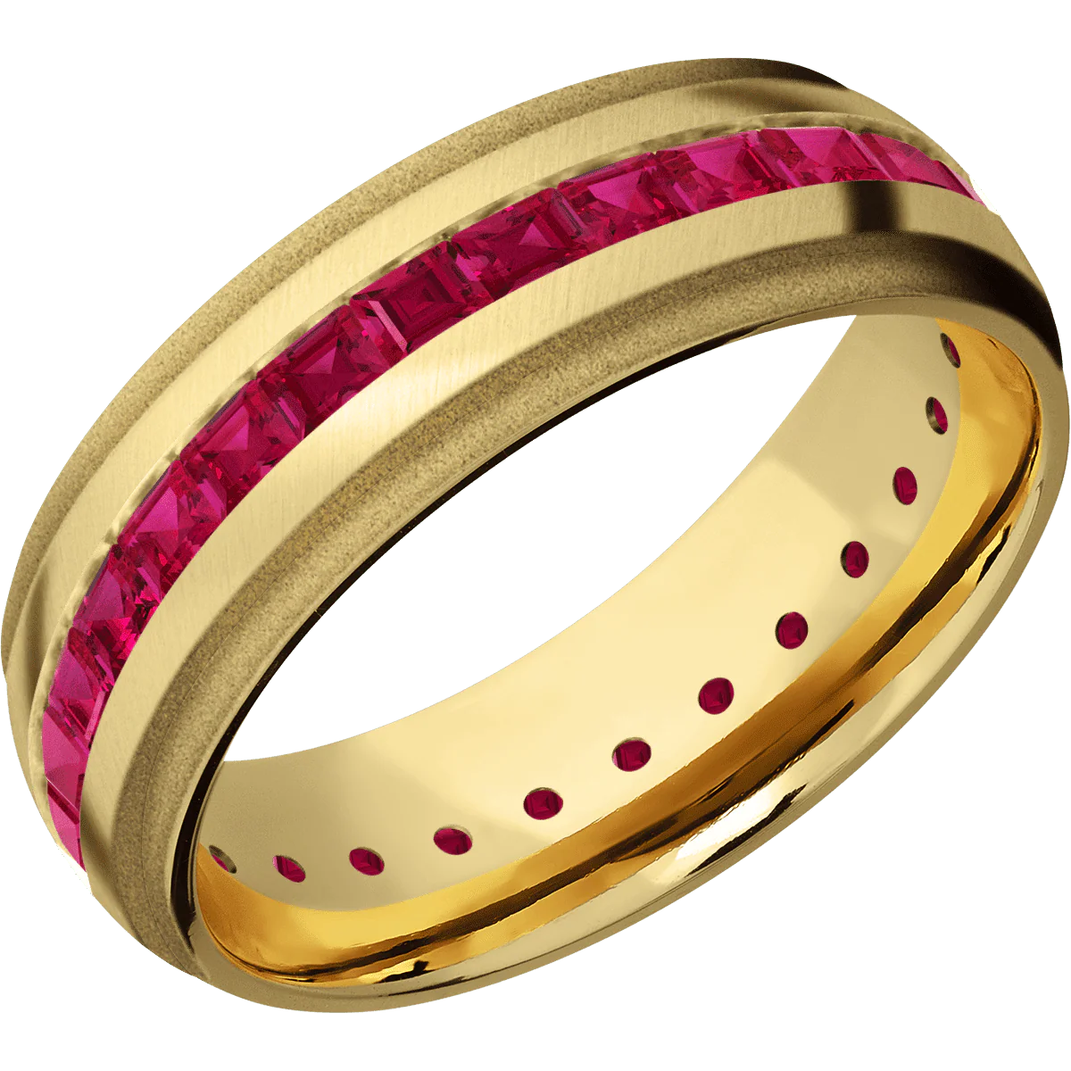 10K Yellow Gold + Anglesatin , Sand Finish - Image 2