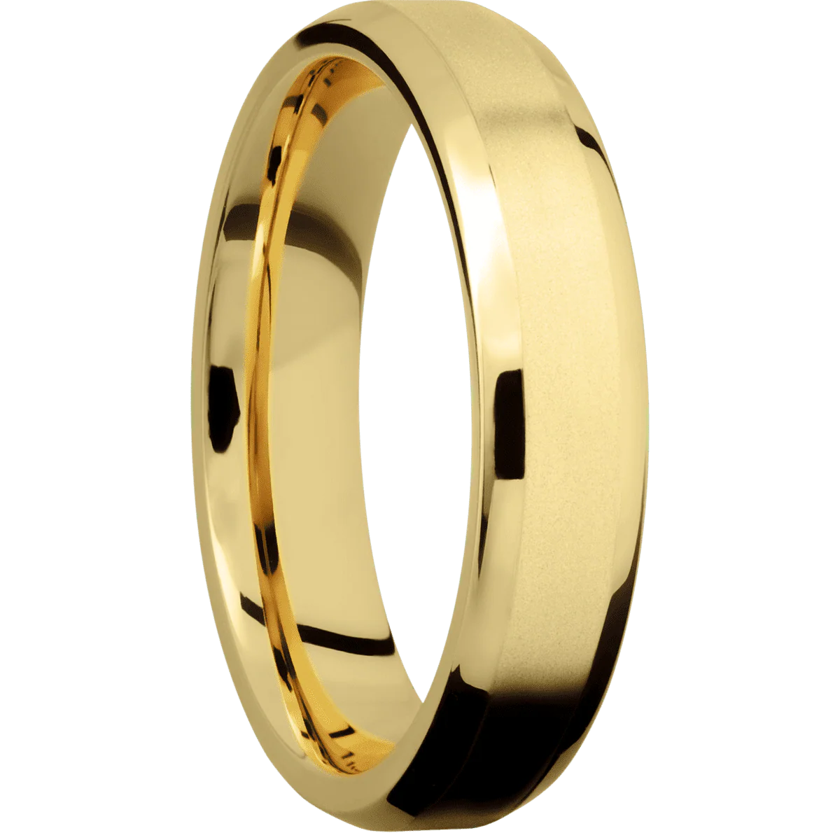 10K Yellow Gold + Bead , Polish Finish