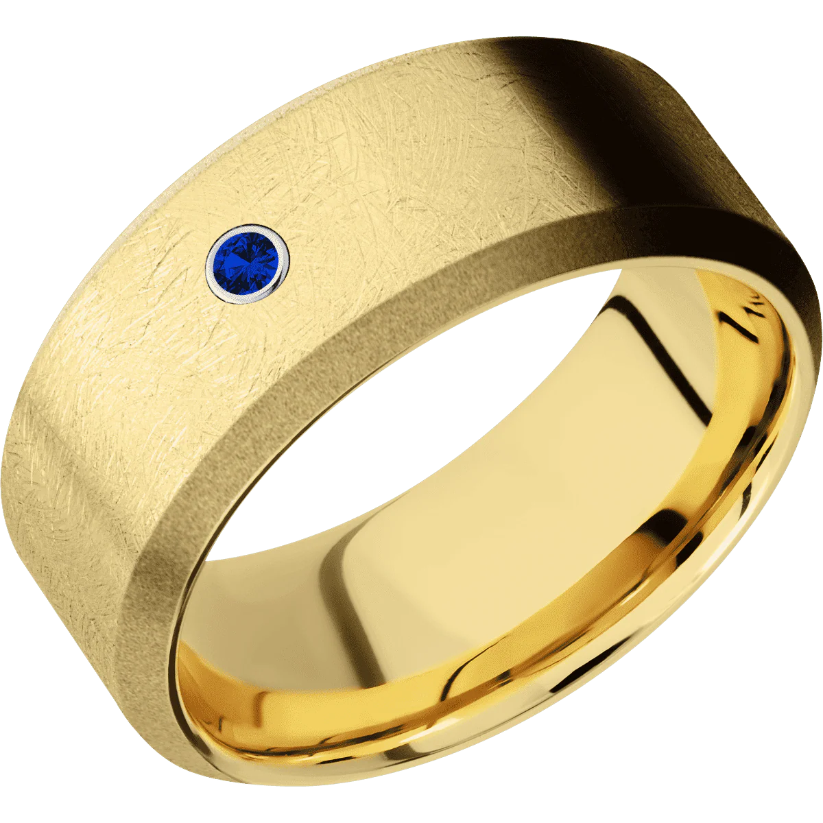 10K Yellow Gold + Distressed , Sand Finish - Image 2