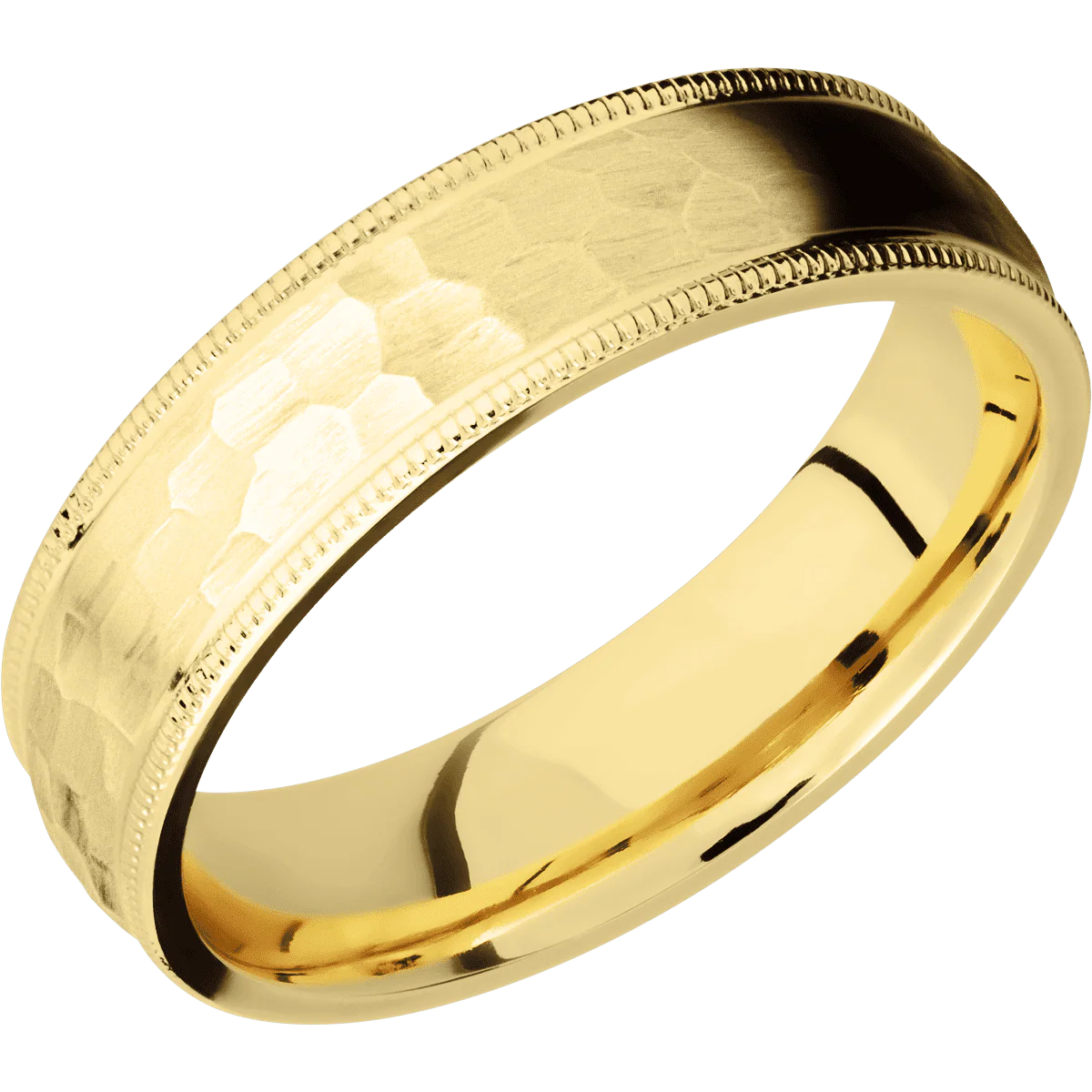 10K Yellow Gold + Hammer Finish - Image 2