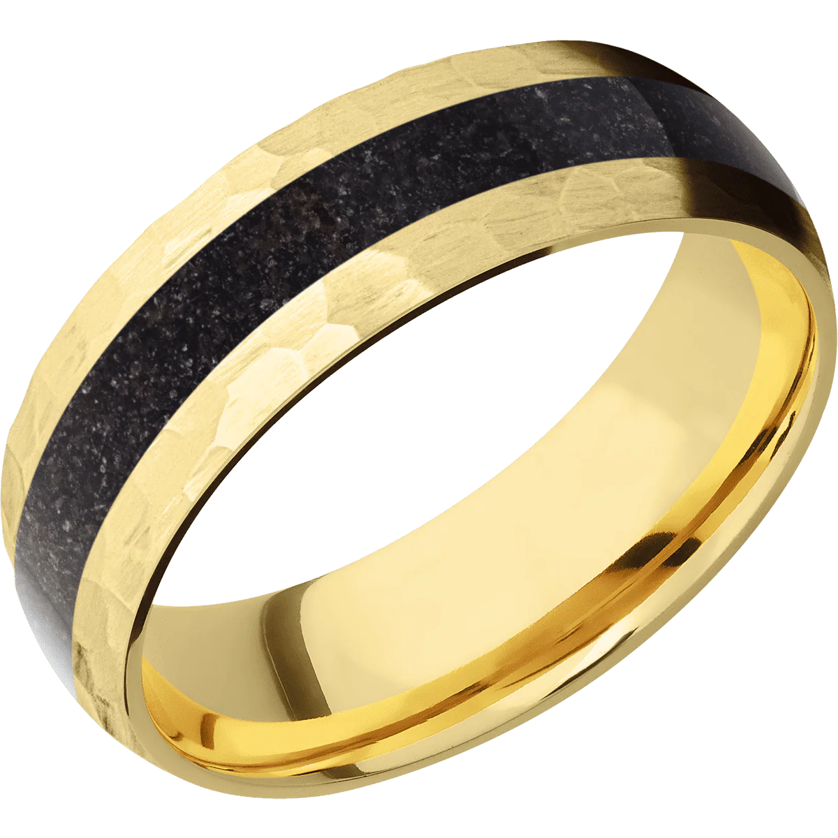 10K Yellow Gold + Hammer Finish - Image 2