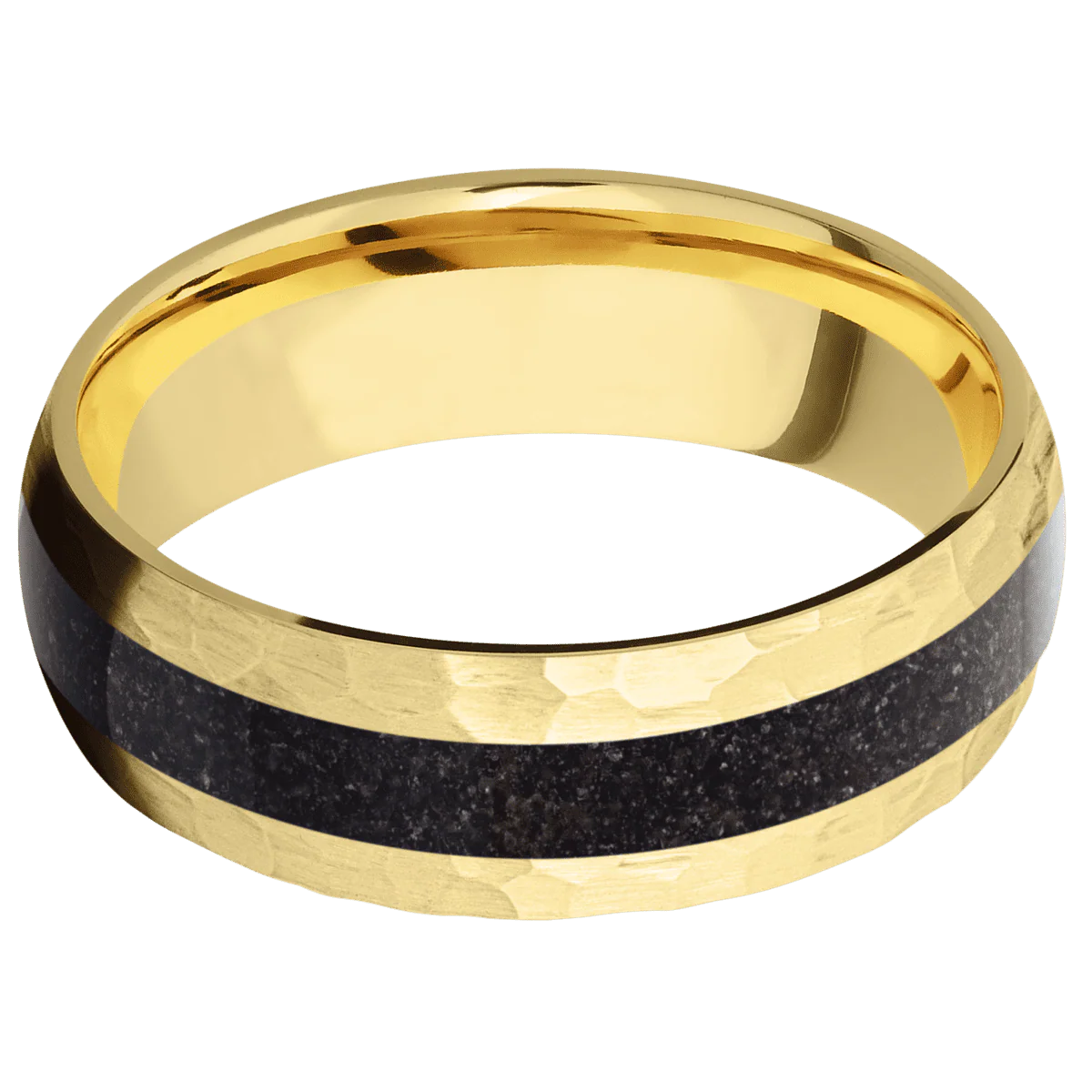 10K Yellow Gold + Hammer Finish - Image 3