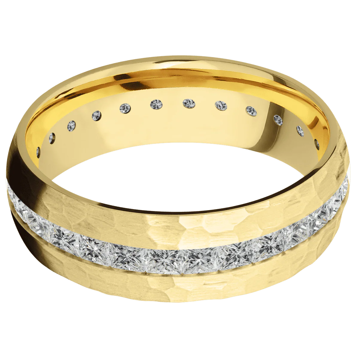 10K Yellow Gold + Hammer Finish - Image 3