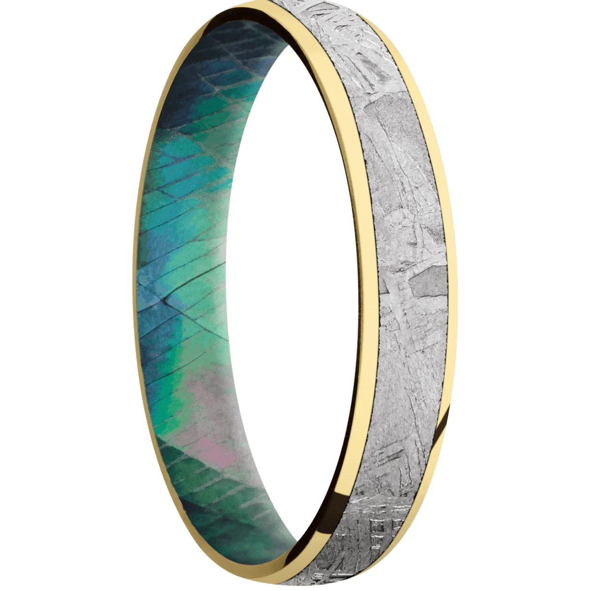 10K Yellow Gold + Polish Finish + Black Mother of Pearl