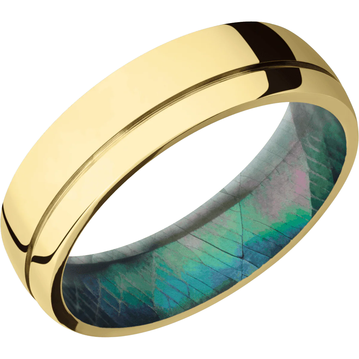 10K Yellow Gold + Polish , Polish Finish + Black Mother of Pearl - Image 2