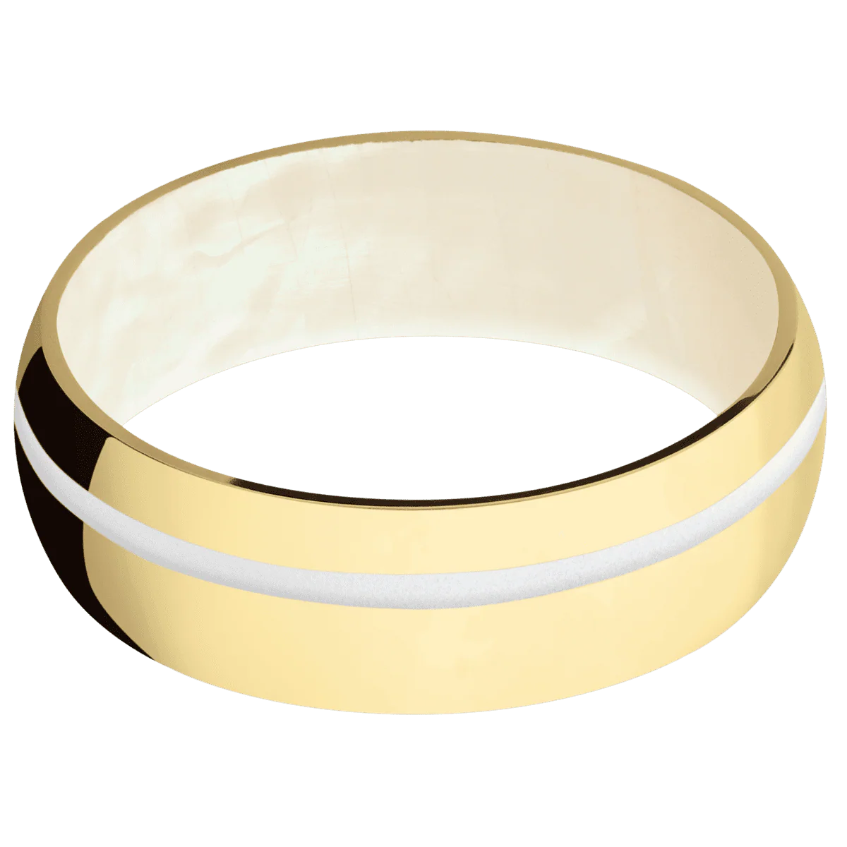 10K Yellow Gold + Polish , Polish Finish + Freshwater Mother of Pearl - Image 3