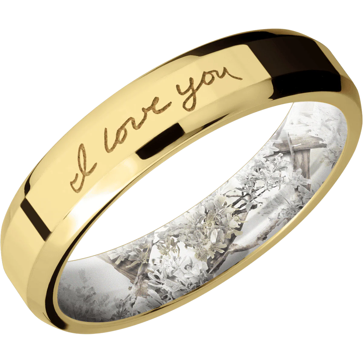 10K Yellow Gold + Polish , Polish Finish + King's Snow - Image 2