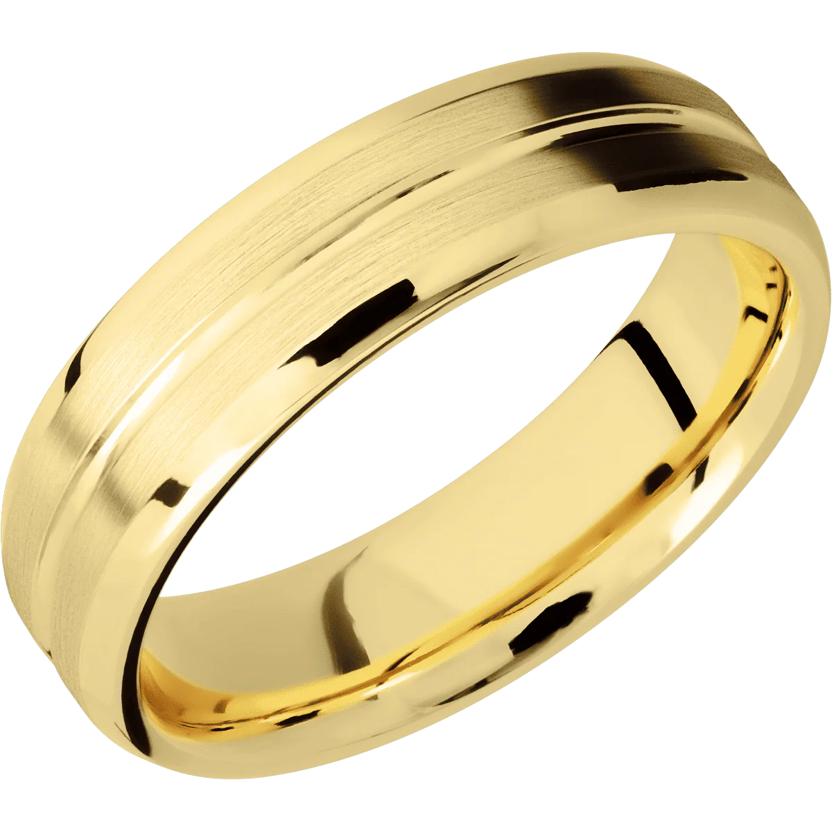 10K Yellow Gold + Polish , Satin Finish - Image 2