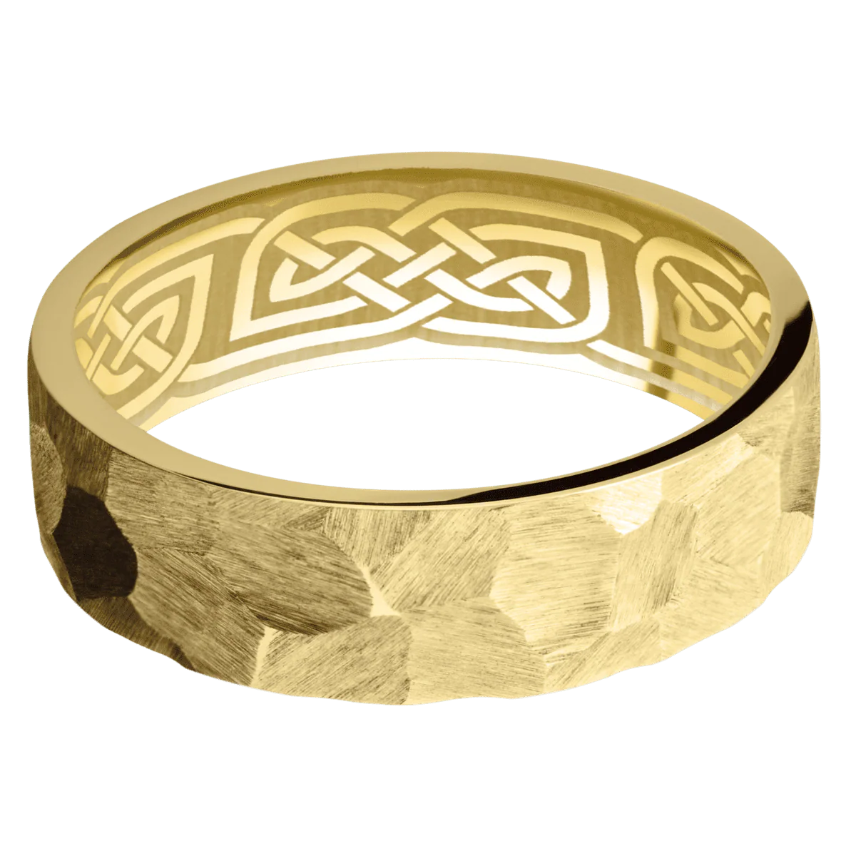 10K Yellow Gold + Rock Finish - Image 3