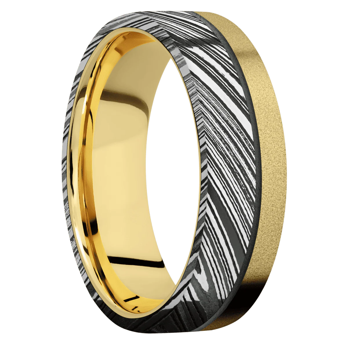 10K Yellow Gold + Sand Finish