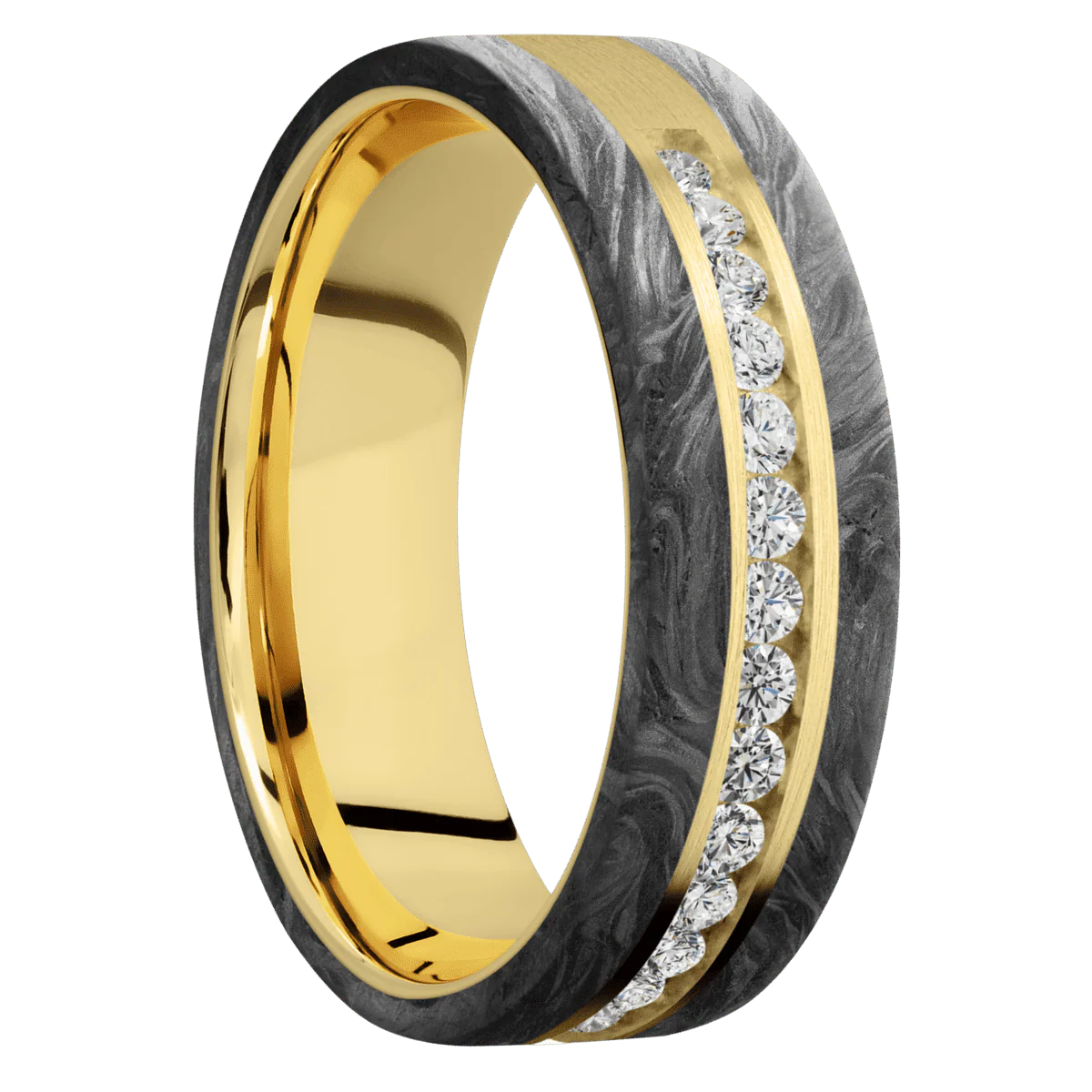 10K Yellow Gold + Satin Finish