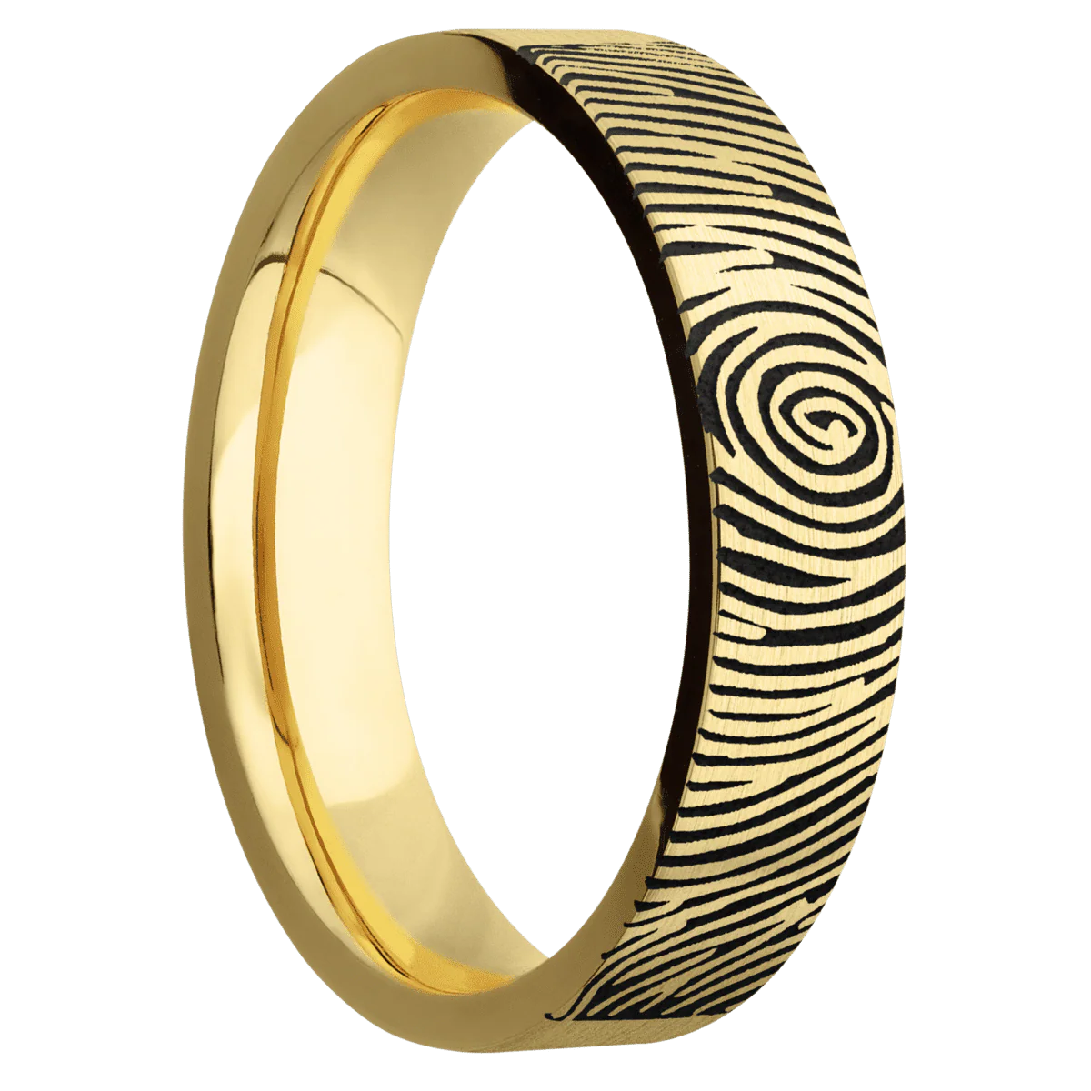 10K Yellow Gold + Satin Finish