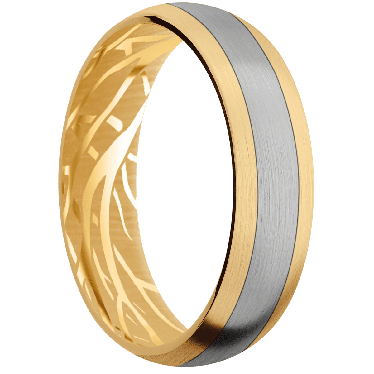10K Yellow Gold + Satin Finish