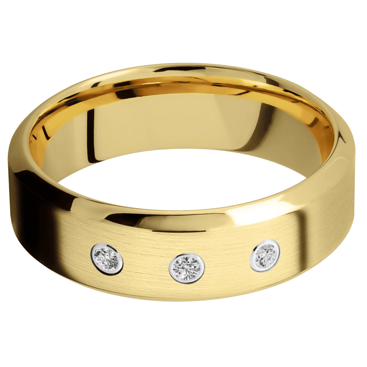 10K Yellow Gold + Satin , Polish Finish - Image 3