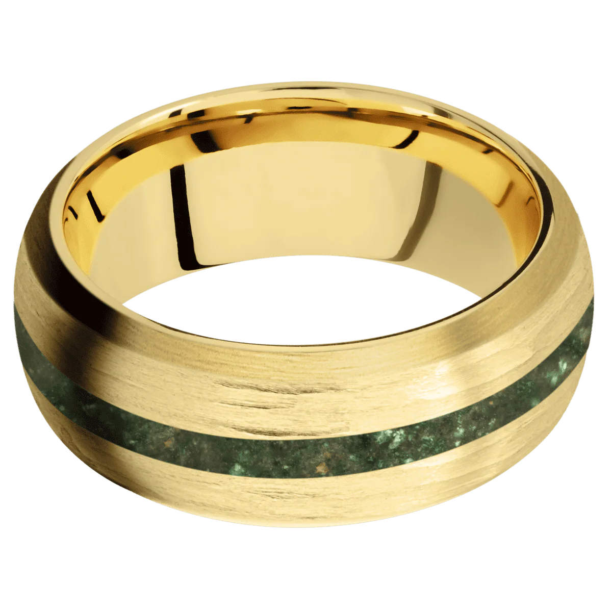 10K Yellow Gold + Treebarkh , Satin Finish - Image 3