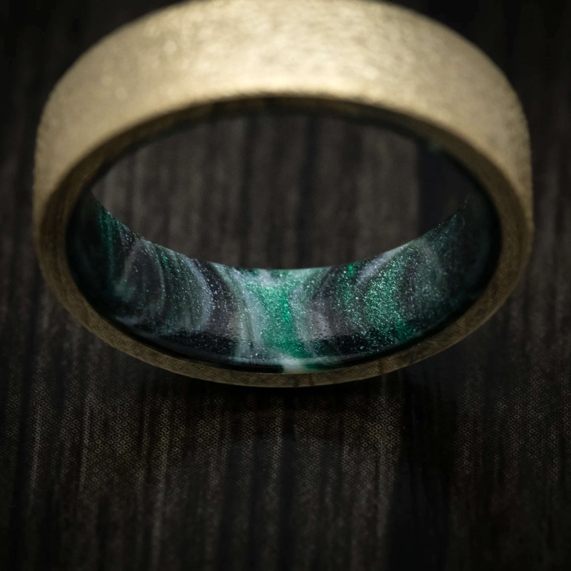 14K Gold and DiamondCast Sleeve Men's Ring Custom Made - Image 3