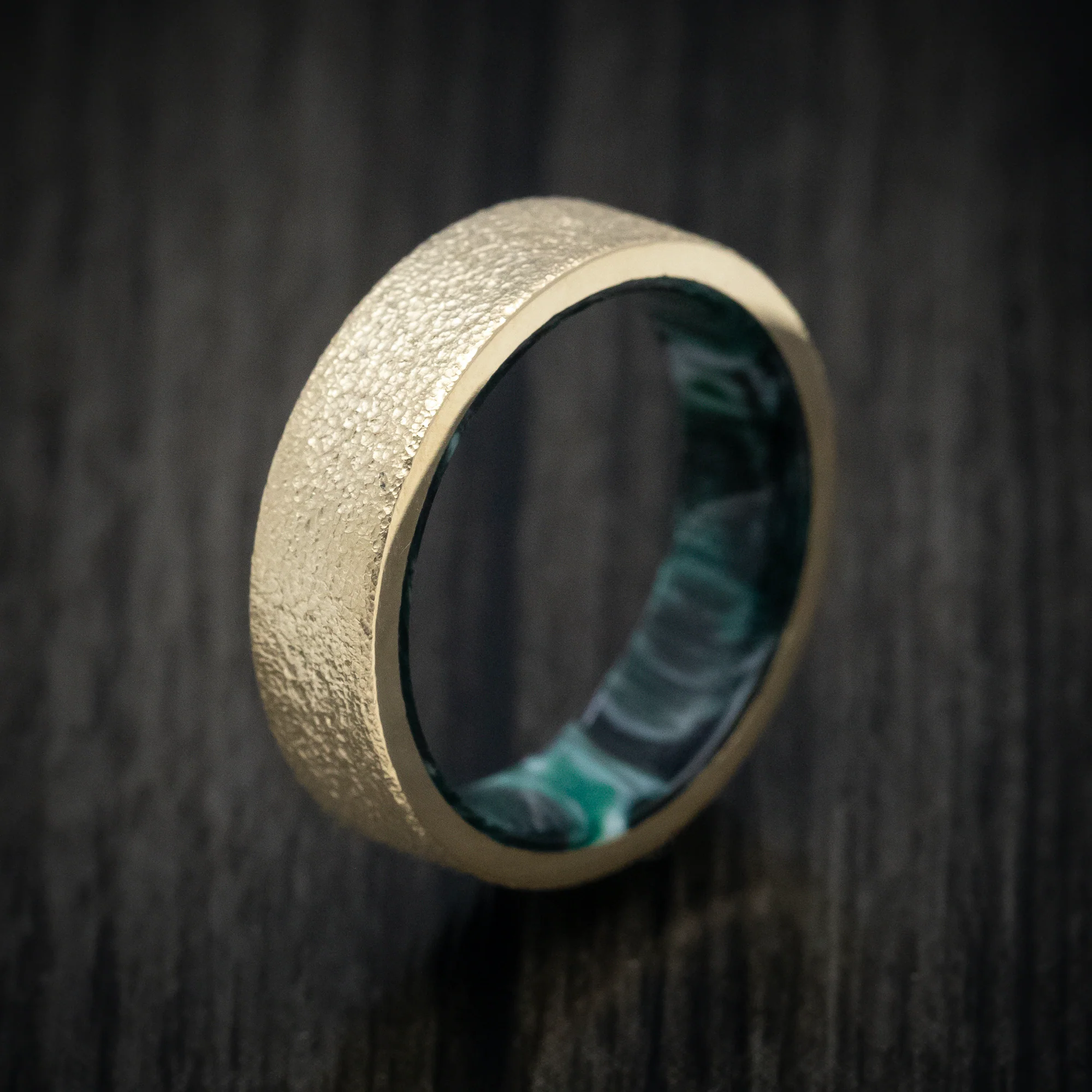 14K Gold and DiamondCast Sleeve Men's Ring Custom Made - Image 5