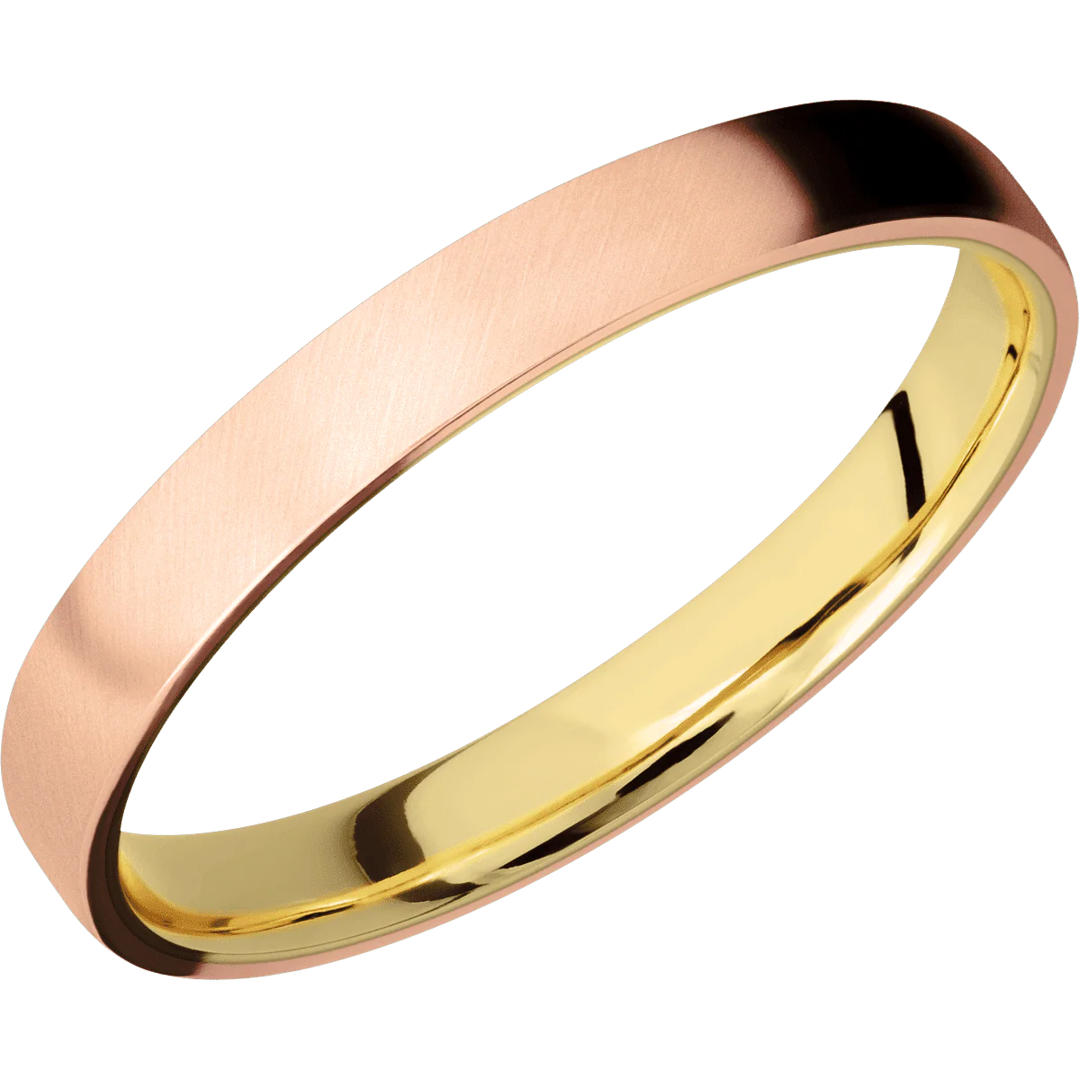 14K Rose Gold + Anglesatin Finish + 14K Yellow Gold - Image 2
