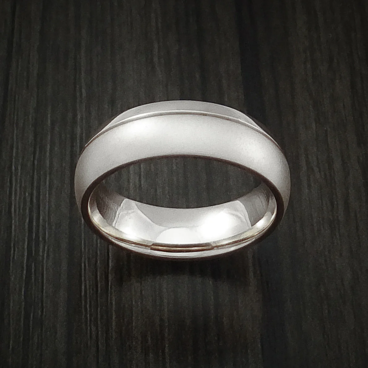 14K Rose Gold Classic Style Band with Two-Tone Finish Custom Made Men's Ring - Image 10