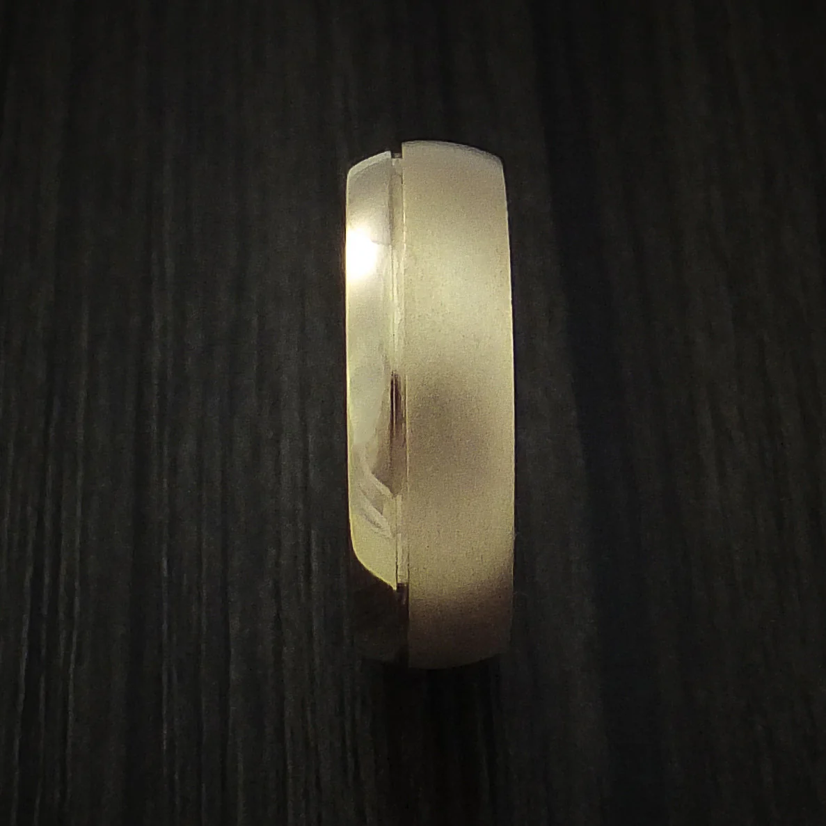 14K Rose Gold Classic Style Band with Two-Tone Finish Custom Made Men's Ring - Image 7