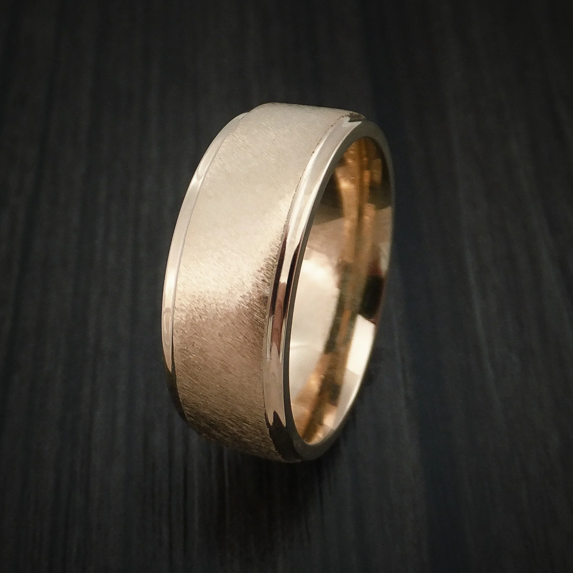 14K Rose Gold Classic Style Wedding Men's Band Custom Made - Image 4