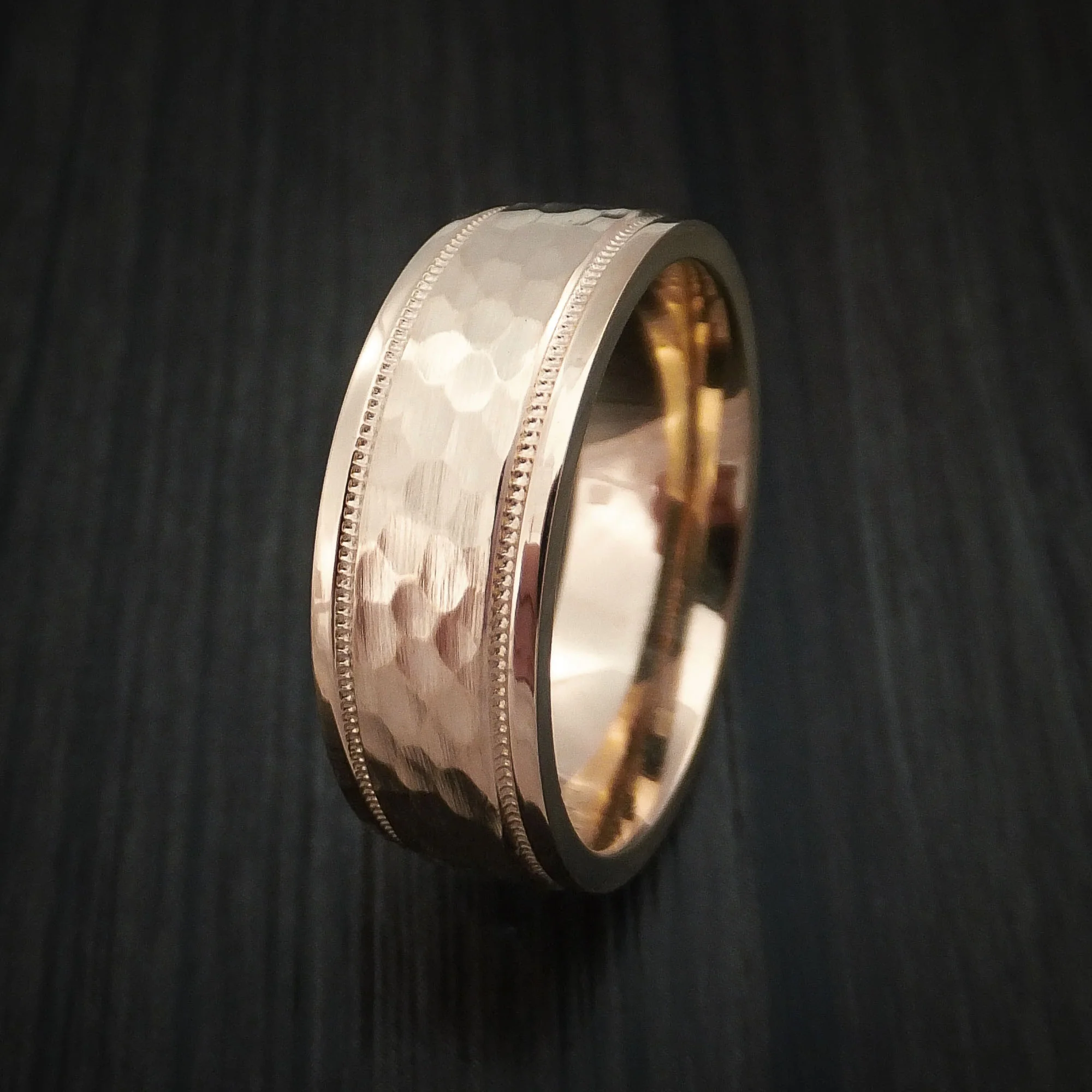 Rose Gold Classic Style Wedding Men's Band Custom Made - Image 4