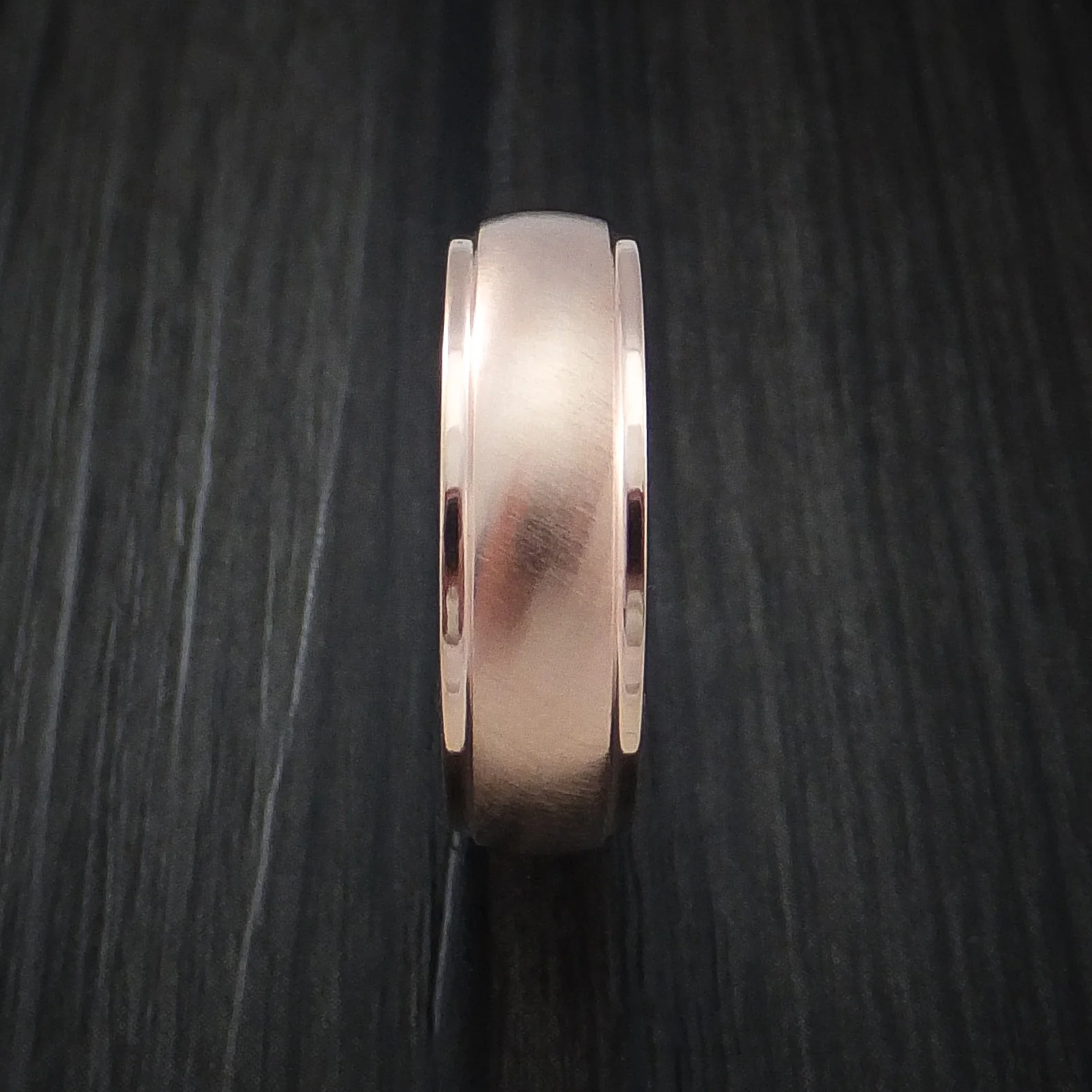 Rose Gold Classic Style Wedding Men's Band Custom Made - Image 3