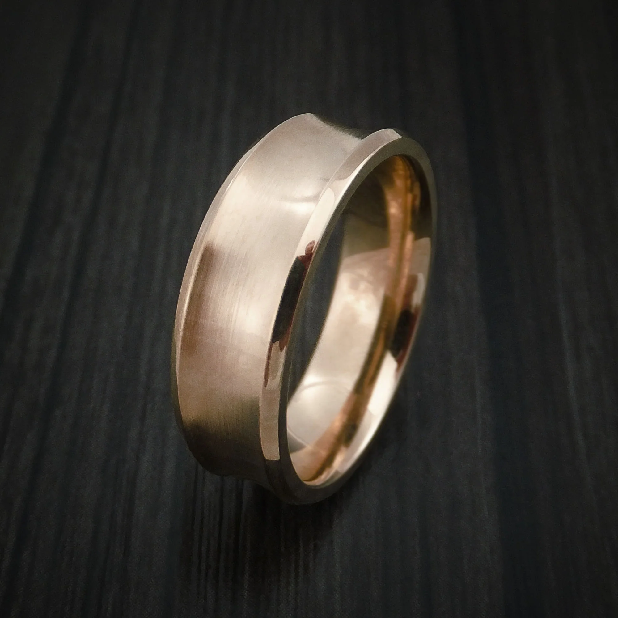 Rose Gold Classic Style Wedding Men's Band Custom Made - Image 4