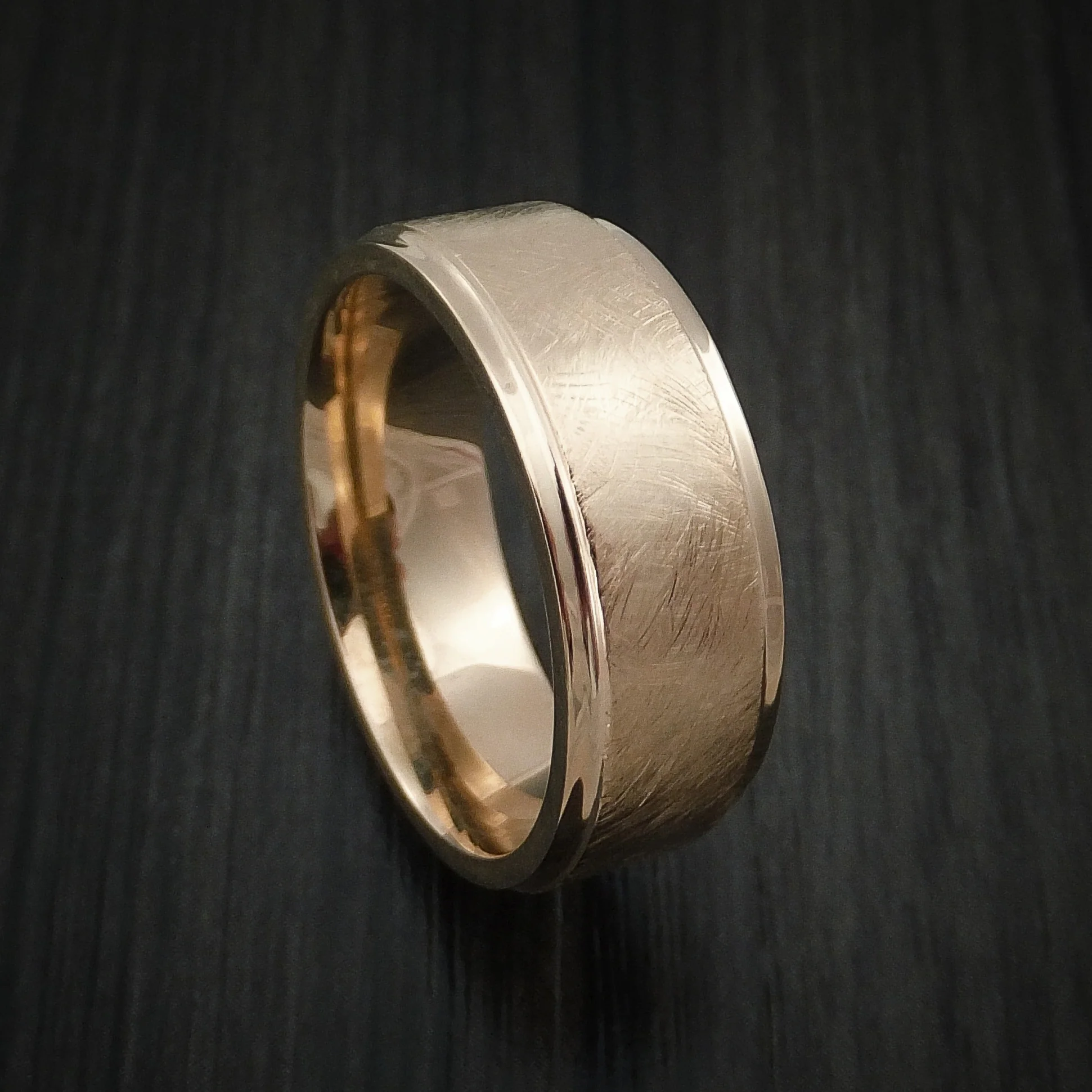 Rose Gold Classic Style Wedding Men's Band Custom Made