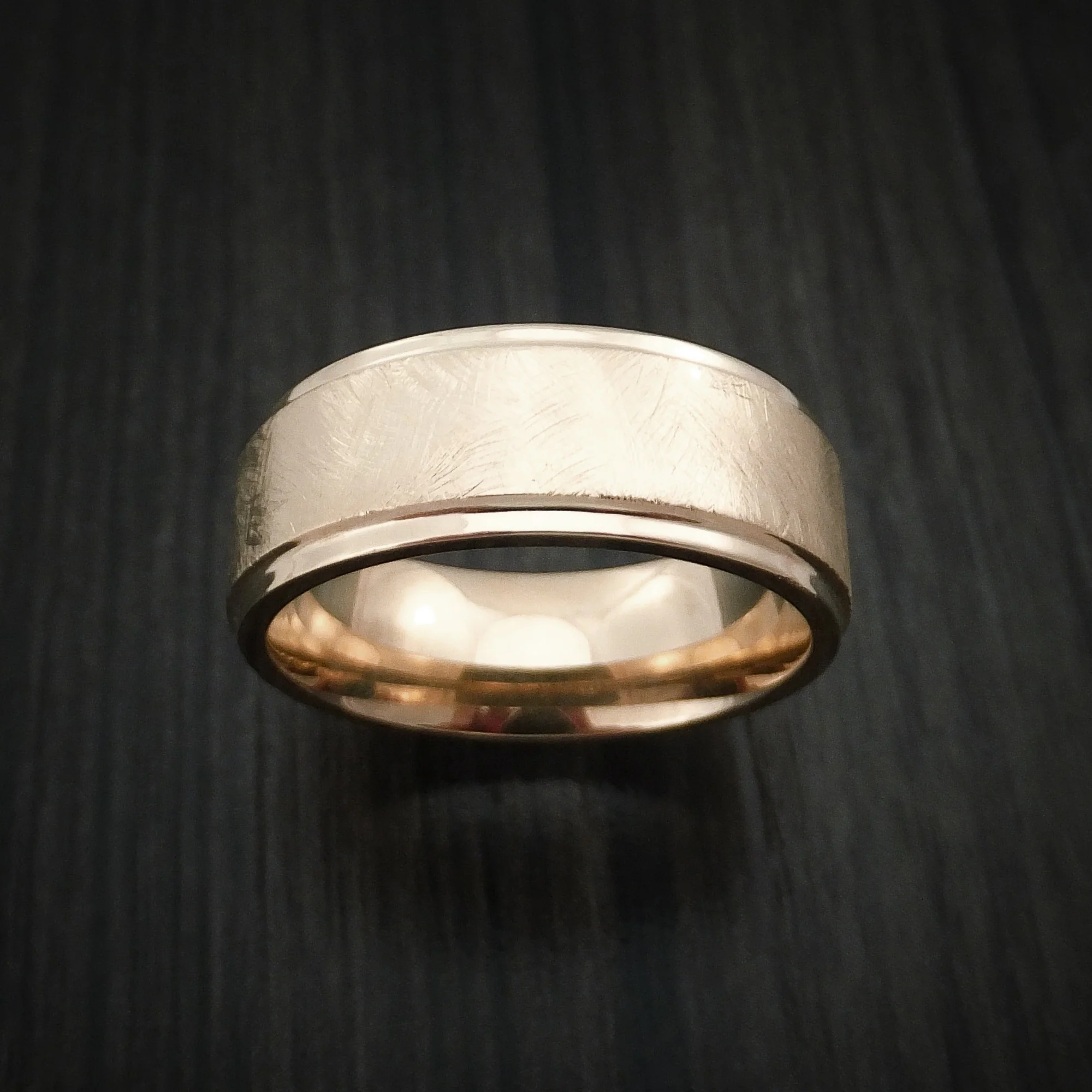 Rose Gold Classic Style Wedding Men's Band Custom Made - Image 2