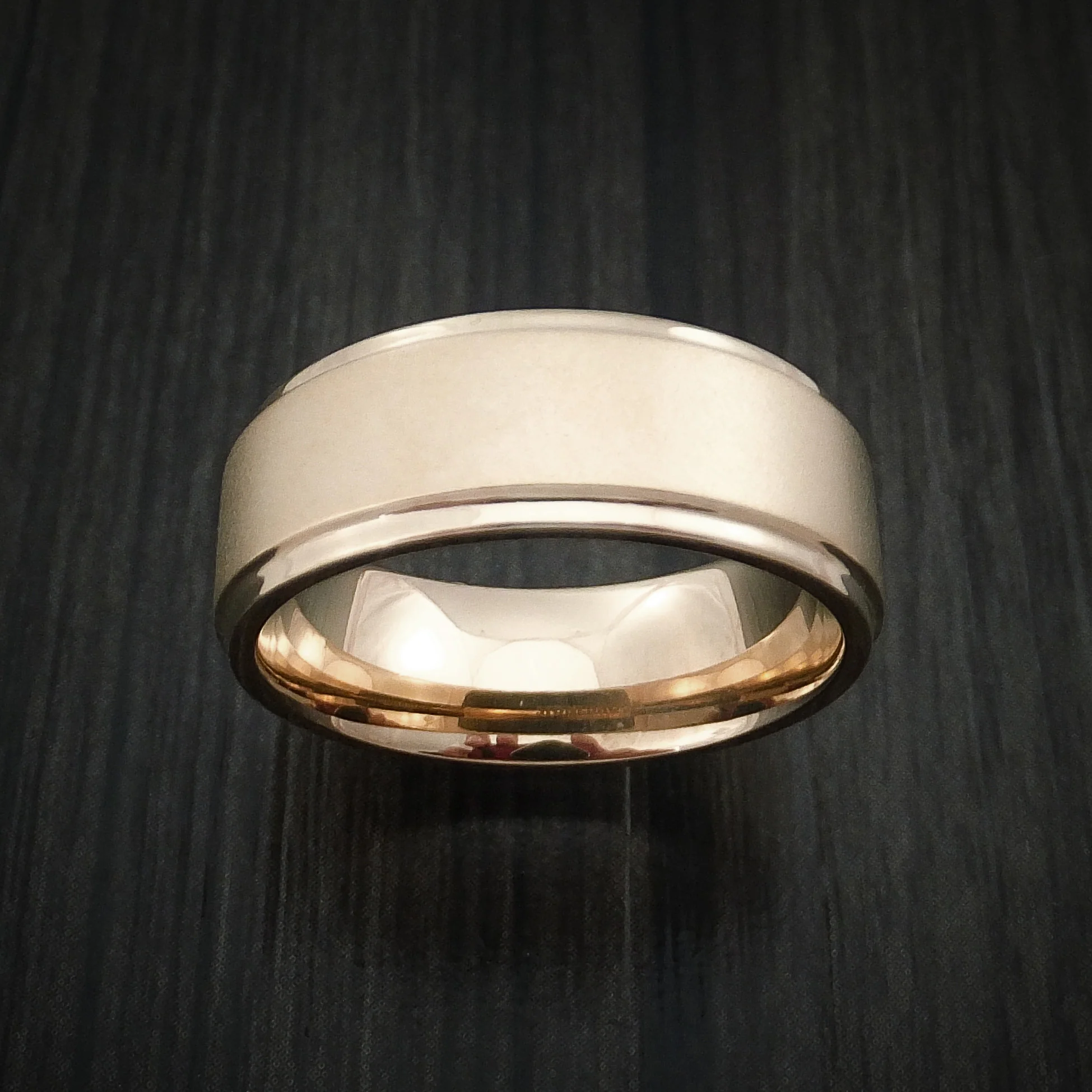 Rose Gold Classic Style Wedding Men's Band Custom Made - Image 2