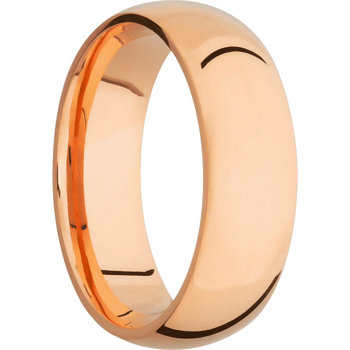 14K Rose Gold + Polish Finish