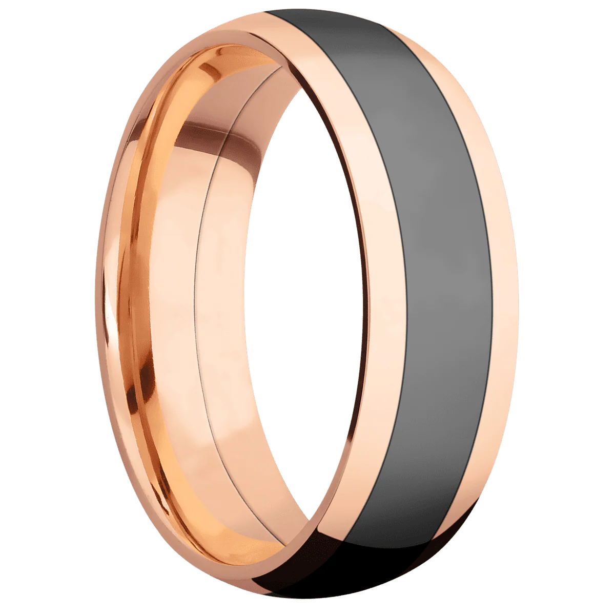 14K Rose Gold + Polish Finish
