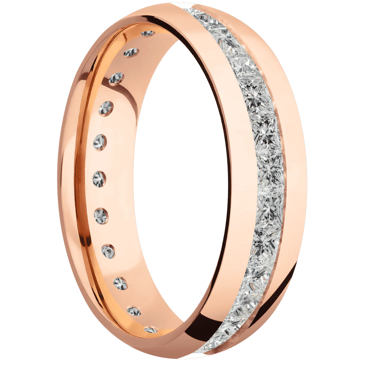 14K Rose Gold + Polish Finish