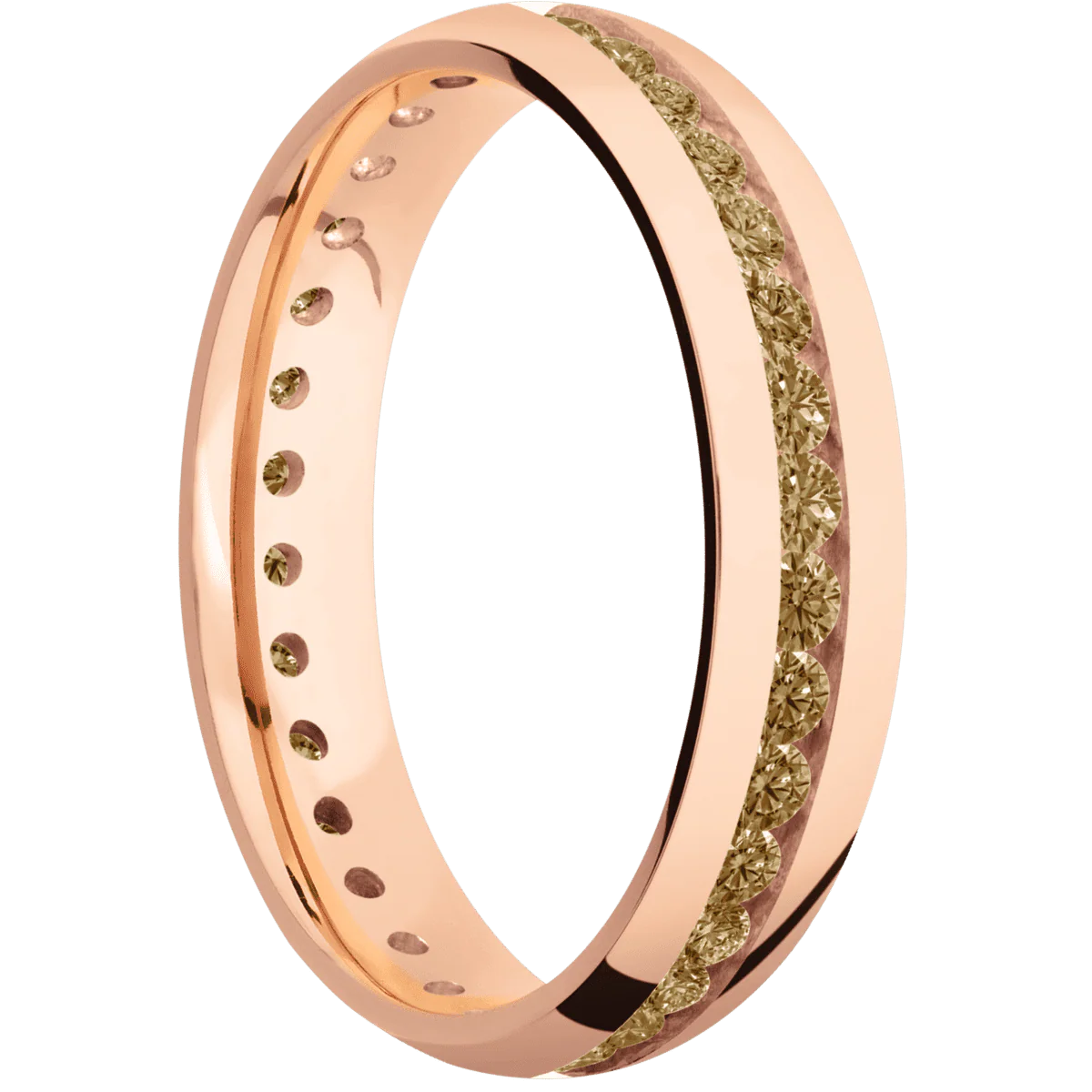 14K Rose Gold + Polish Finish