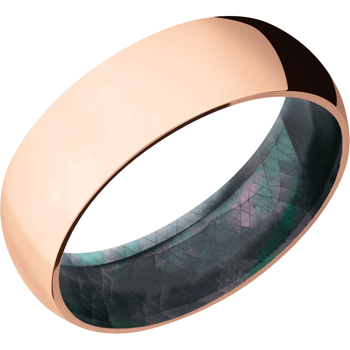 14K Rose Gold + Polish Finish + Black Mother of Pearl - Image 2